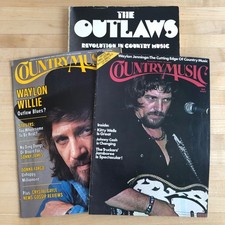 Three Vintage Waylon Jennings 1970s Country Music Magazines – Features & Photos picture