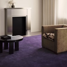 9x12 ft Purple Wool Area Rug Hand-Tufted Handmade Solid Modern Living Room Rug picture
