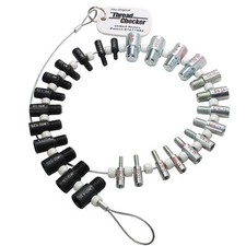 Thread Checker Combo Metric Inch & SAE Bolt, Nut Gauges 6-32 - 1/2, M4 - M12 picture