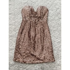Windsor Gold Sequin Homecoming HOCO Dress Strapless Mini Size Medium M Full picture