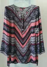ZOZO ~ Multi Color Printed Tunic Top SIZE- M, L  Retail $158 NWT picture