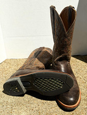 Lucchese Men's Brown Leather Western Cowboy Boots US 9 MPN M0028 picture