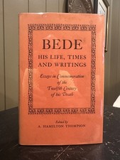 Bede: His Life, Times and Writings - Hamilton Thompson - Oxford 1969 HC DJ picture