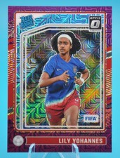 2024-25 Donruss Lily Yohannes Optic Rated Rookie Purple Mojo Prizm /25 USWNT RC picture