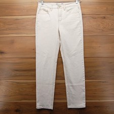 Seven7 Jeans Womens 4 Off White Slim Straight Stretch Denim Five Pocket Classic picture