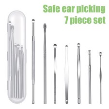 Gentle Stainless Steel Ear Pick Kit, 7Pc Safe Ear Wax Removal Tools picture
