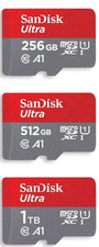 SanDisk Ultra 256GB 512GB 1TB Micro SD SDXC A1 UHS-I C10 HD 4K Memory Card picture