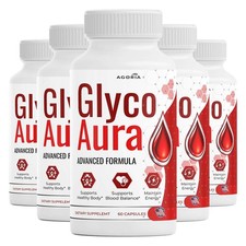 (5 Pack)Glyco Aura Advanced Blood Health Support Capsules,GlycoAura Health Pills picture