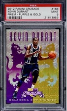 2012-13 Panini Crusade #168 SP Kevin Durant /49 Purple & Gold PSA 9 Mint SSP picture