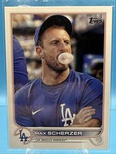 2022 Topps Max Scherzer #310 Image Variation SP Blowing Bubbles picture