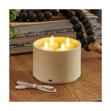 Luminara Flameless Tealights Rechargeable LED Set of 4 1.5