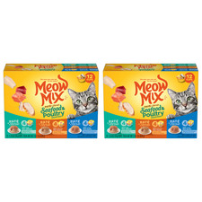 Meow Mix Pate Toppers Seafood & Poultry Variety Pack, Wet Cat Food, 24 Cups picture