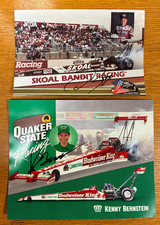Don Prudhomme Kenny Bernstein Signed Vintage NHRA Hero Card Autograph Lot picture