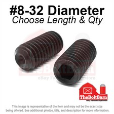 #8-32 Alloy Cup Point Allen Socket Set Screw Coarse Black Oxide (Pick Size Qty) picture