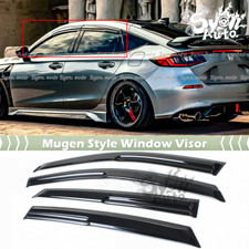 FITS 2022-26 HONDA CIVIC HATCHBACK JDM MUGEN STYLE WINDOW VISOR RAIN GUARD VENT picture