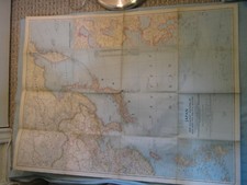 VINTAGE JAPAN AND ADJACENT REGIONS OF ASIA MAP National Geographic April 1944 picture