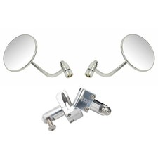 Classic Round Mirror Kit with FOOSE Windshield Mounts for Dune Buggy, Manx picture