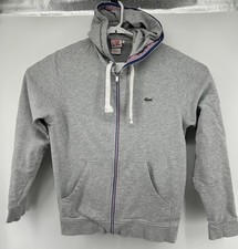 Lacoste Live Full Zip Hoodie Sweatshirt Gray Cotton Men’s Size 5 US Large picture