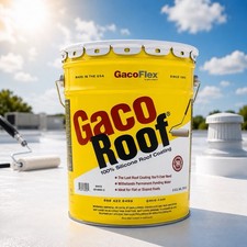 GacoFlex GacoRoof White Silicone Roof Coating 5 Gallon Waterproof Sealant picture