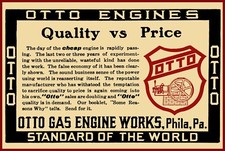 1905 Otto Gas Engine Works NEW Metal Sign - 12x18