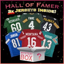 3x Hall of Famers Autographed/Signed Football Jerseys Mystery Box PSA JSA or BAS picture