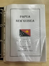Papua New Guinea Stamp Collection in Britannia Album 1901 on Mint & Used #SV85 picture