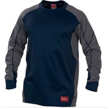 Rawlings Fleece Pullover Mens XL Navy Blue New UDFP4-N-91 Training Baseball Top picture
