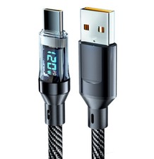 120w Super Fast USB Type-C Charging Braid IPhone 16 15 Lead with Display LOT picture
