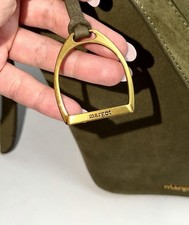 Margot Sienna Bucket Bag Olive Suede Leather Shoulder Crossbody NWT picture