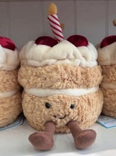 Jellycat Amuseables Birthday Cake Plush Soft Toy Collectible NWT Dust Bag picture