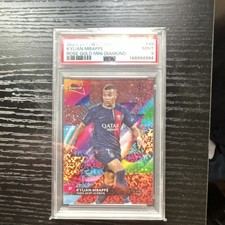 Topps 2022-23 Finest UEFA Club Competitions Mbappé Rose Gold Mini Diamond #49/50 picture