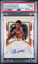 Brandon Moreno 2023 Immaculate UFC Marks Of Greatness Auto Gold MGBMN /10 PSA 9 picture