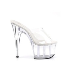 PLEASER ADORE-701 CLEAR PLATFORM HEELS size 11 picture