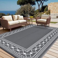 Reversible Outdoor Patio Mat 8x10/9x12/9x18/10x14/10x20ft Outside Carpet RV picture