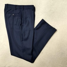 Suitsupply Pants Mens 32x32 Blue Sienna Dress Flat Front Straight Suit HOLE picture