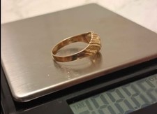 10K Solid Yellow Gold Ring 1.6g Small Size Fine Jewelry Vintage | Pinky Finger picture