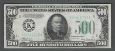 $500 1934 BETTER DALLAS District VF+ Federal Reserve Note picture