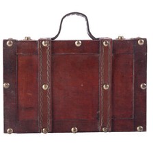 New Vintiquewise Old-fashioned Small Suitcase with Straps, QI003053 picture