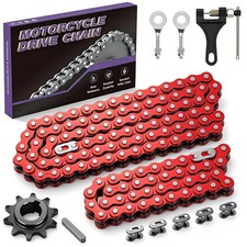 Red 420 Chain 42 and 90 Links Kit For Predator 212cc CT200U BT200X Mini Bike picture