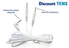 TENS Lead Wires - Two 2mm Pin Connectors -  Quantity: 2 picture
