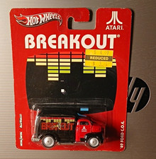 Hot Wheels Atari Breakout '49 Ford C.O.E. Real Riders 1:64 Red/Black Unopened picture