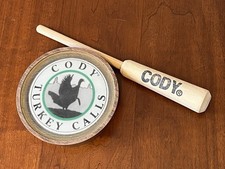 Vintage 1998 Cody II Turkey Call Friction Round Wood W/ Striker Hunting 90s VTG picture