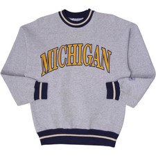 Vintage 90s Michigan Wolverines Crewneck Sweatshirt Size M picture