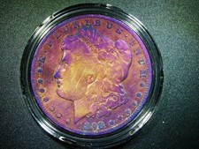 VF+ BEAUTIFULLY TONED 1898-S MORGAN SILVER DOLLAR  COIN M-2217 picture