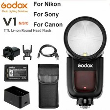 Godox V1 V1N V1S V1C 2.4G TTL HSS Camera Flash Speedlite Round Head Light USA picture