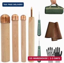 Enphla 9 Pcs Flint Knapping Tools, Flint Knapping Kit for Pros and Beginners, Cr picture