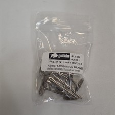 12pcs BUFFALO Abbott-Robinson Straight HP Mounted Bristle Brushes #12 SS picture