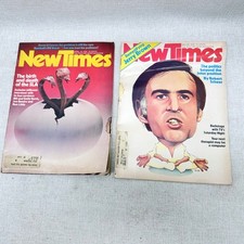 Vintage 1976 New Times Magazine Lot Jerry Brown SLA SLA VW Rabbit Ads 3pc picture