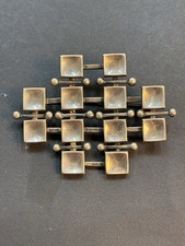 Marianne Berg D-A Modernist Tile Grid Brooch  picture