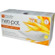 Neti Pot The Original Himalayan Chandra Porcelain NEW In Box Natural Relief  picture